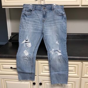Old navy boyfriend straight distressed jeans